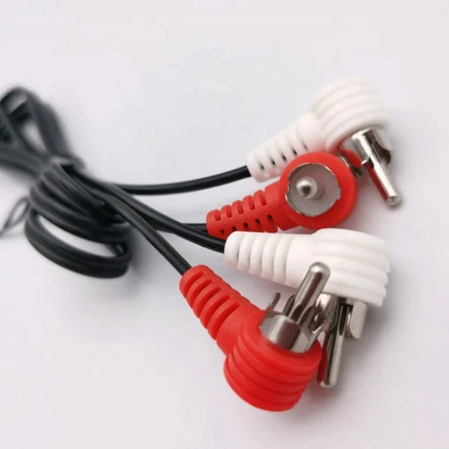 Right Angle RCA Connector Extension Cable 1M AV 2RCA 90 degree