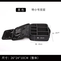 Multifunctional professional makeup bag clapboard partition portable women cosmetic case bag for ladies