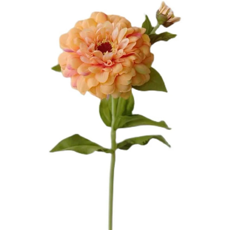 Mexico Zinnia Flower Single Stem Artificial Dahlias for Home Decoration Melaleuca Chrysanthemum Florists