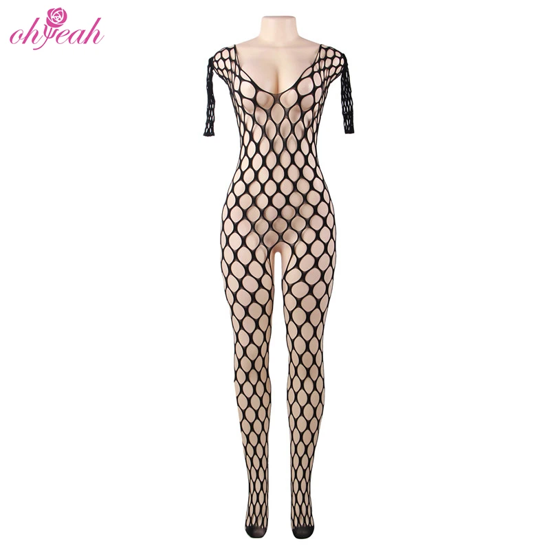OHYEAH Wholesale Female Romantic Sheer Nylon Sexy Fishnet Bodystocking