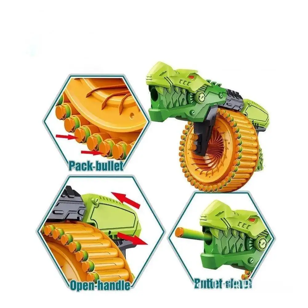 Automatic Toy Foam Blasters with Soft Bullets 40-Dart Electronic Soft Bullet Gun Foam Dart Gun Shooting Games Kids Toy