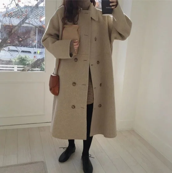 
ladies cashmere wool coat hand made 