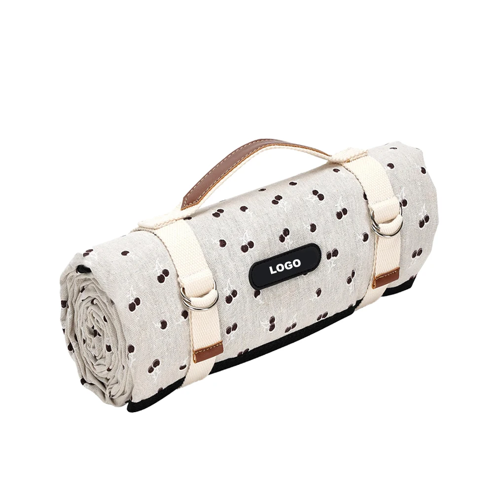 Custom Design Portable Foldable Beach Mat Waterproof Picnic Blanket for Outdoor Activities for Camping Travel