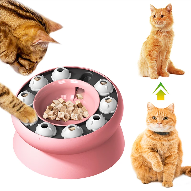 2024 New Arrival Pet Educational Toys Interactive Spinning Cat Food Ball Toy Leaky Plastic Design for Fun Pet Gift