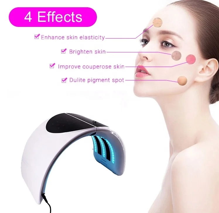 Beauty Equipment Face Light Therapy Machine Brighten Skin Care Pore Shrinking 7 Colors Silicone Led Mask