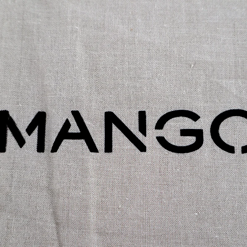 Customized cotton fabric storage bag printed logo small drawstring bag shoes packaging dust bag for promotional