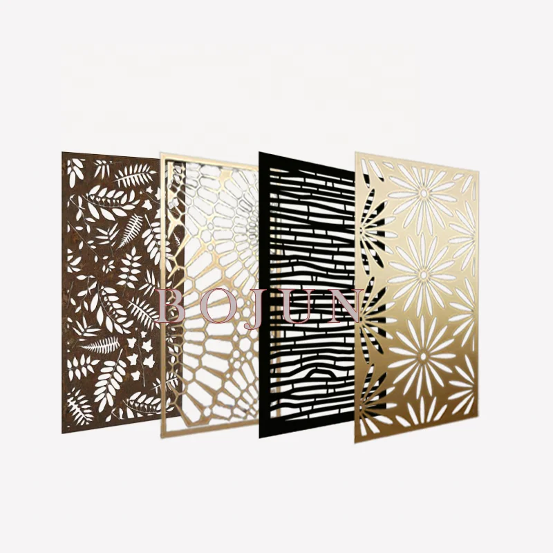 
laser cut metal screens privacy metal Outdoor Garden Art Metal Screens Panels Corten Steel decorative Screen 
