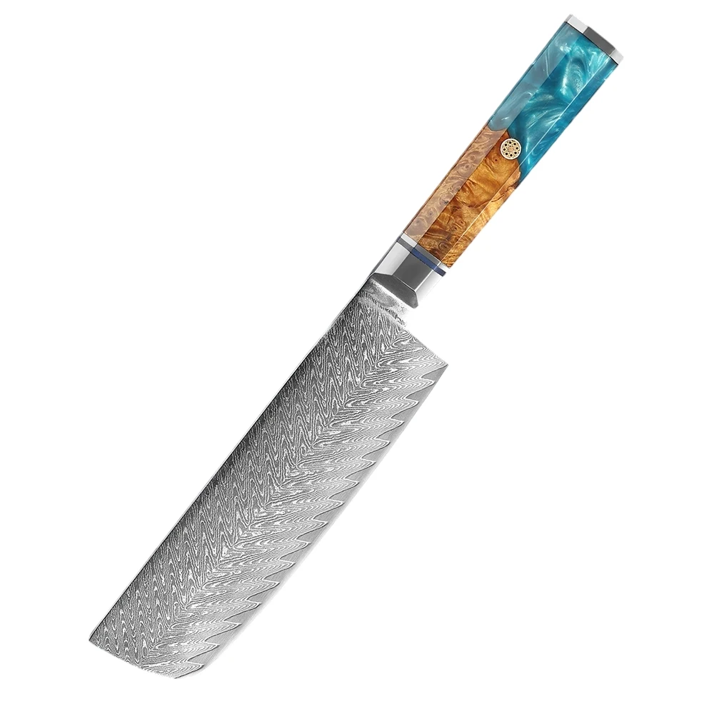 7inch Cleaver Nakiri Knife 67layers Damascus SteeL Gyuto Kiritsuke Razor Sharp Kitchen Cooking Vegetable Fillet Knife Tool