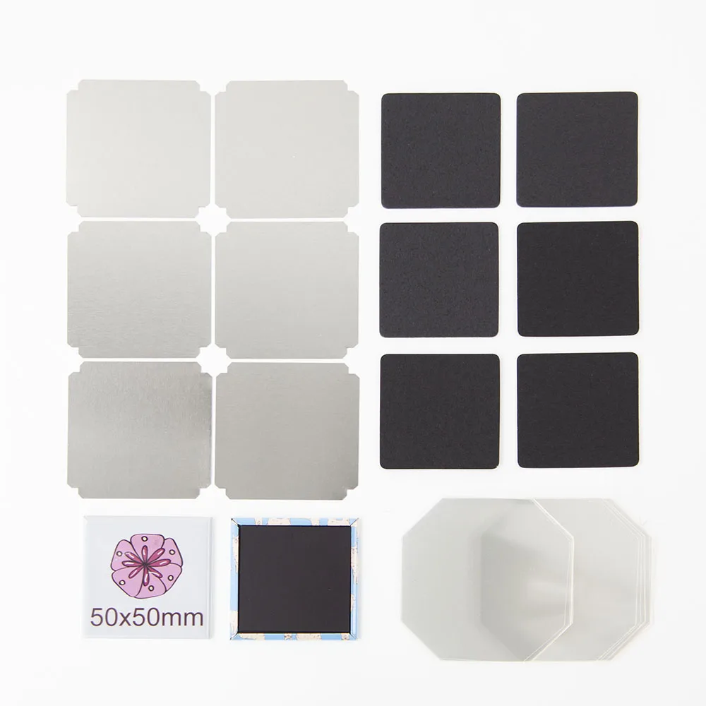 Angular 50X50mm Rubber Magnet Button