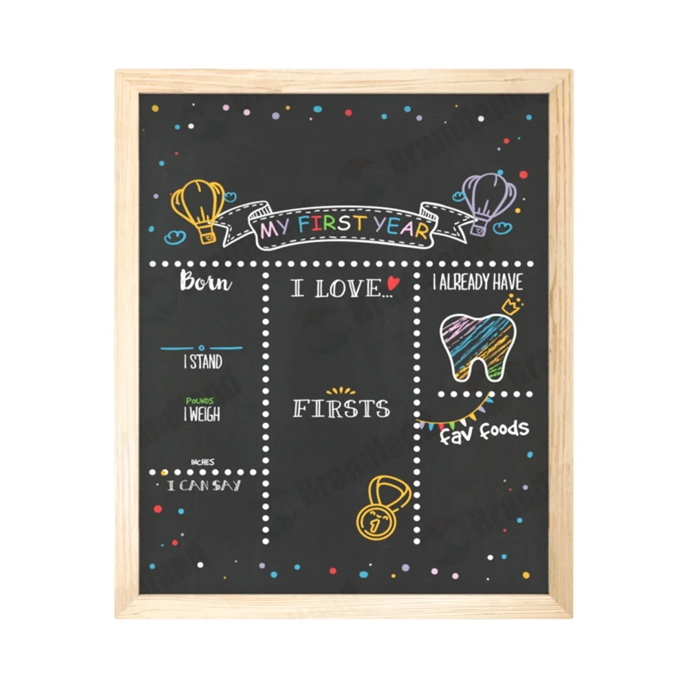 Factory Direct Sales High Quality Wooden Framed Magnetic Chalkboard Support Printed Patterns Mini Chalkboard