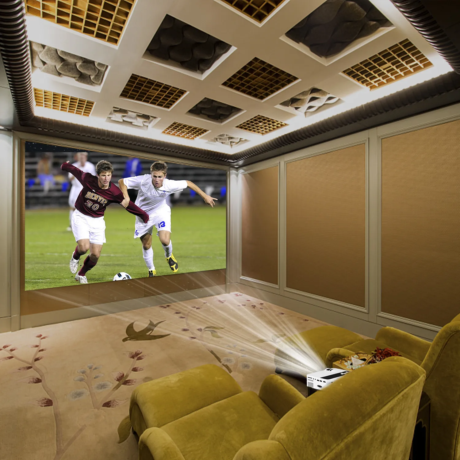 
Mini home cinema wifi video LCD proyector portable LED mobile phone projector 