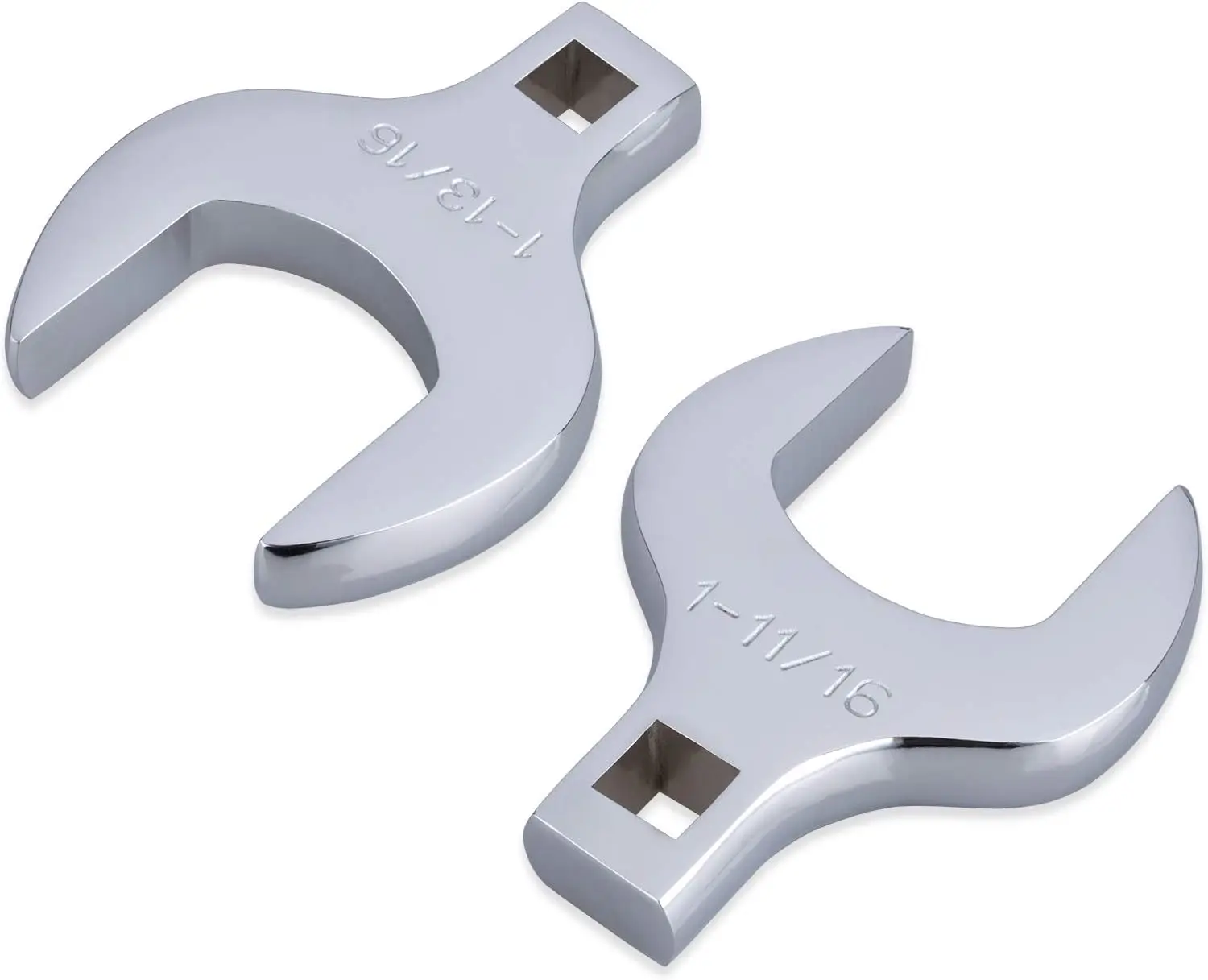 14-Piece 1/2Inch Drive Jumbo Crowfoot Wrench Set SAE Sizes from 1-1/16Inch to 2Inch with Storage Tray