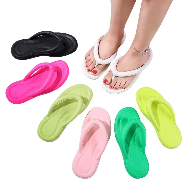 OEM Custom Logo  Flip-flop Slippers For Women Summer Outdoor EVA Slippers Unisex Flat Ladies Slippers