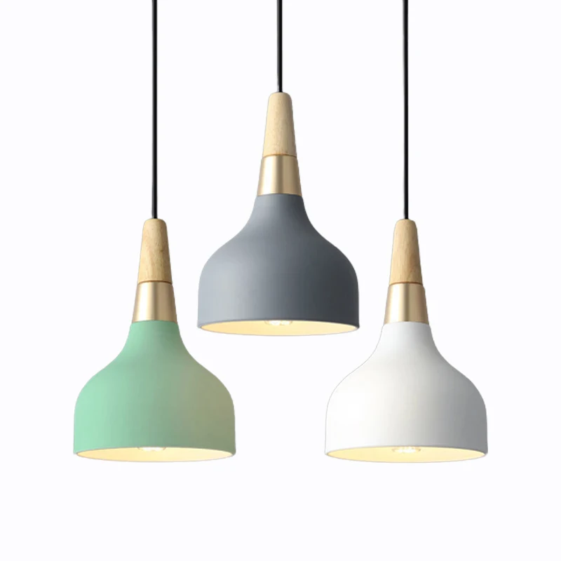 Nordic Style Iron Pendant Chandelier E27 Fitting Lamp for Dining Table Coffee shop Home Restaurant Decorative LED Lights