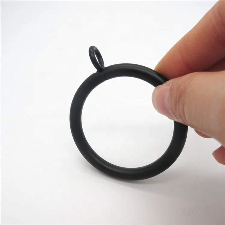 Factory supply 45 x 6.0mm large strong metal black Round Rod ring for curtain hook