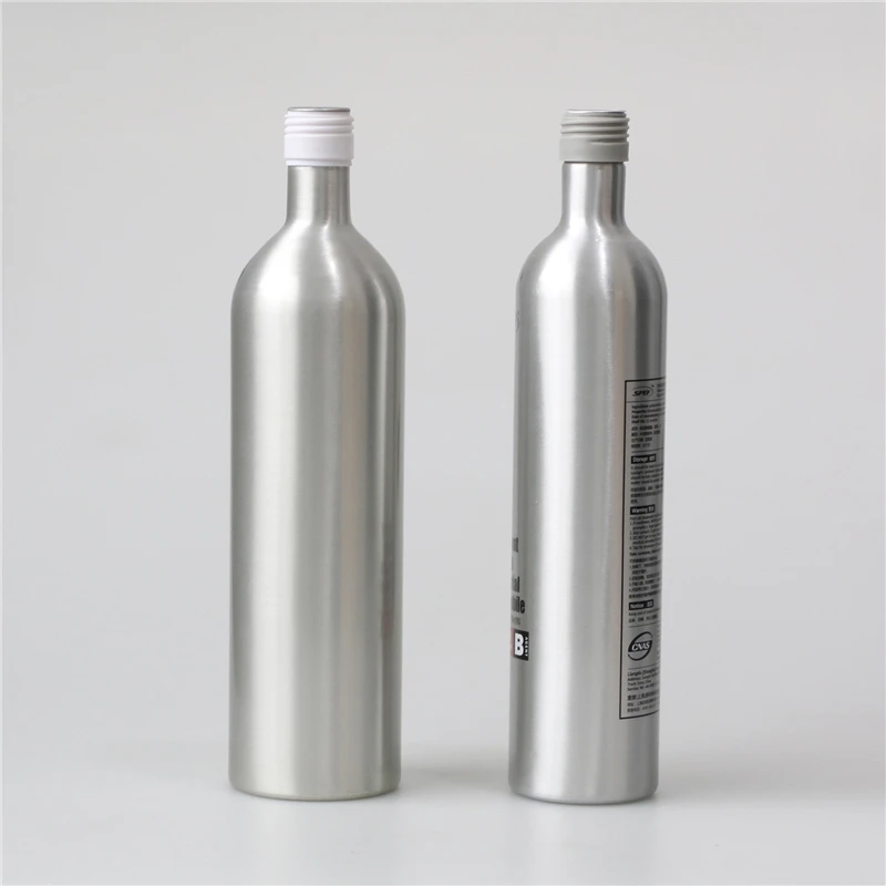 E-better Luxury Matte White Black Gold 100ml 250ml 500ml 750ml Aluminum Wine Bottle With Customized Printing