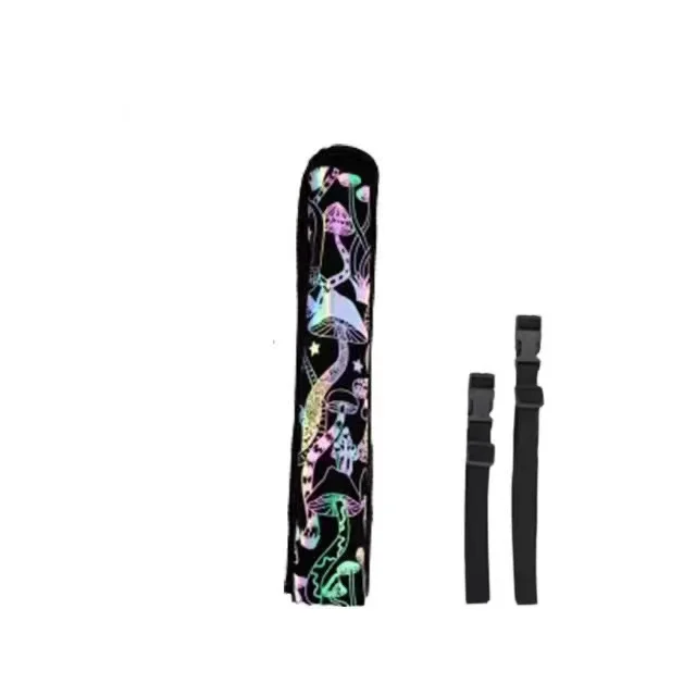 Holographic Large Reflective Hand Fan 33cm Spider Like Reflective Fan High Premium Bamboo Clack Rave Fan For Party Use