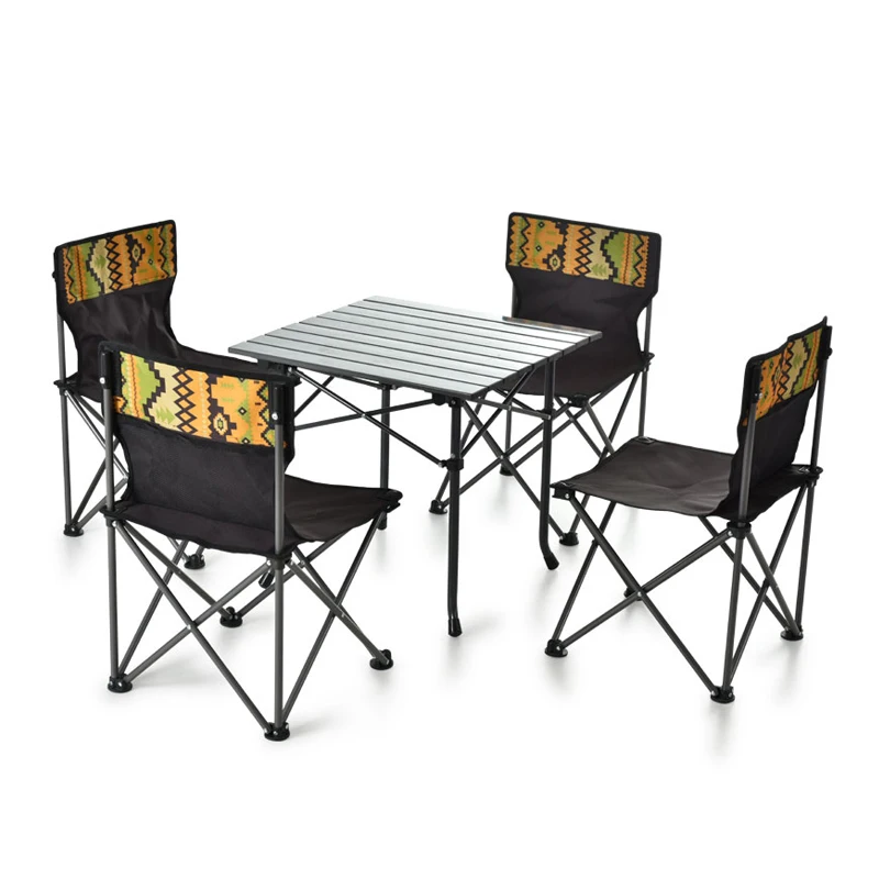 Уличная мебель, складной металлический алюминиевый стол и стулья для пикника, барбекю