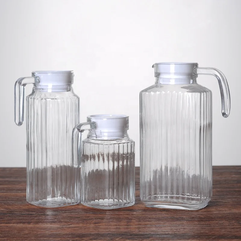 Wholesale 0.5L Glass Beer Jugs Water Pitcher with Lid