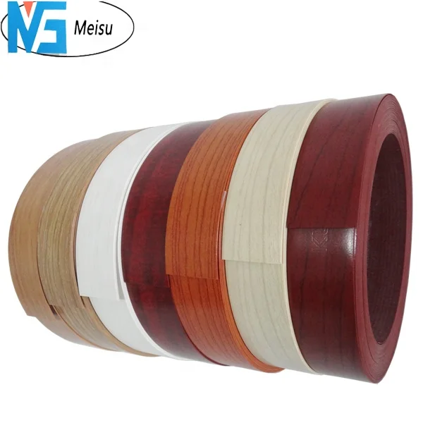 wood grain flexible edging tape pvc edge banding strips for furniture