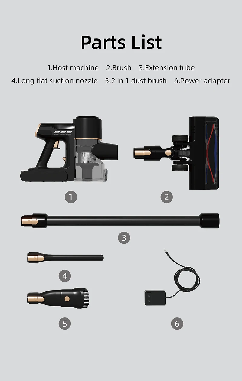 Wireless handheld Vacuum Cleaner 165W with LED display Lightweight brushless big power vacuum cleaner