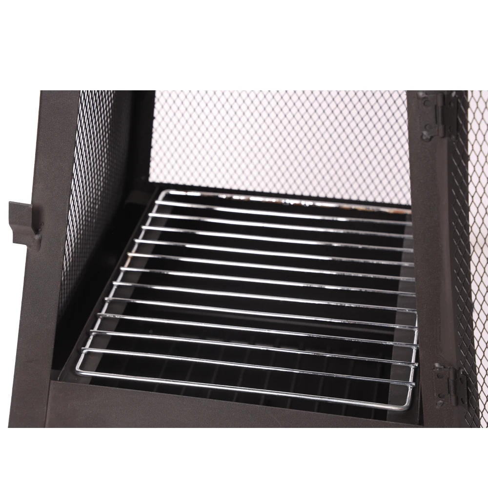 Factory Wholesale Outdoor Fire Pit Wood Chips Black Steel Bonfire Fire Pit