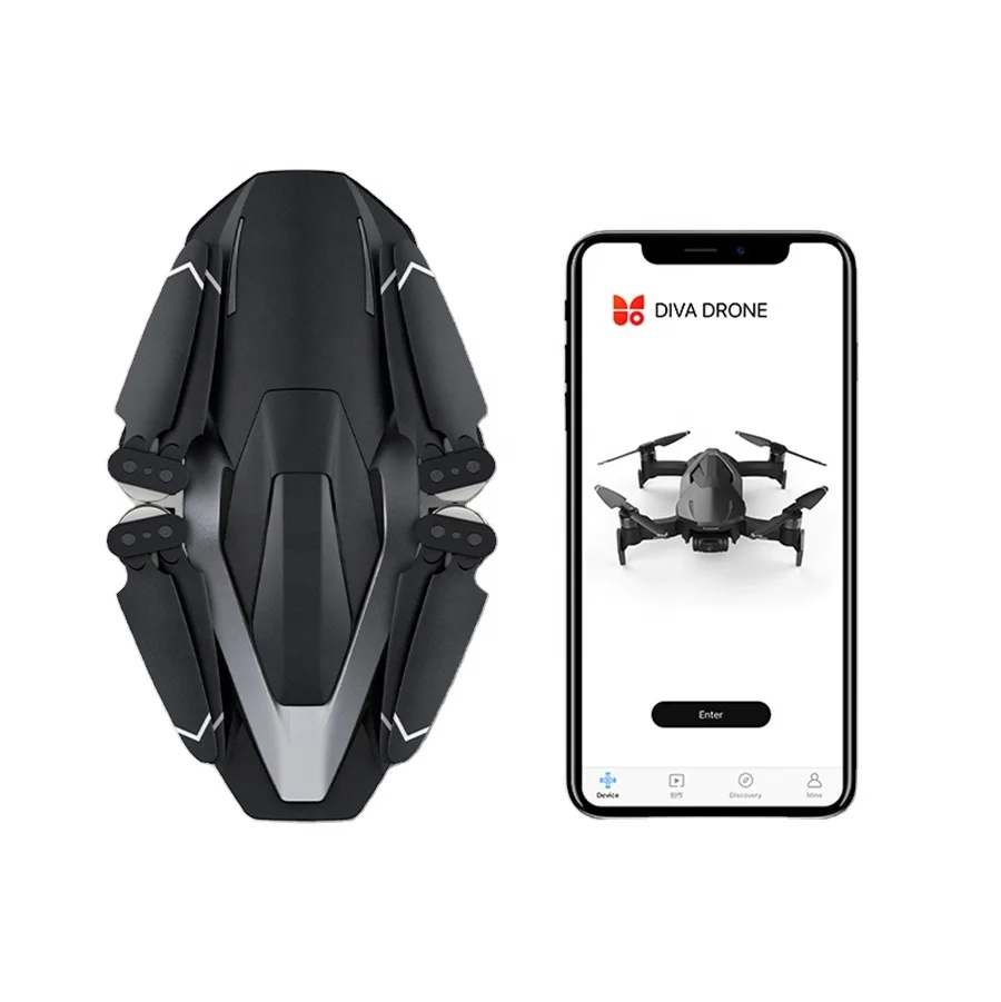 2021 Funsnap DIVA камера дроны 4K HD дистанционное управление 2250 мАч бесщеточный wifi камера слежения за лицом дроны