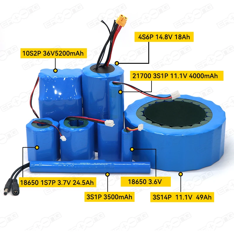 Customized 3s1p Lithium Lipo 2200Mah 2600Mah 2900Mah 3200Mah 3400Mah 3500Mah 11.1V 3S Li-Ion 18650 Rc Car Battery