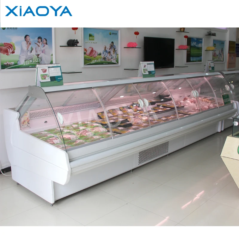 Supermarket Commercial Fridge Meat And Fish Display Deli Fridge Supermarket Meat Chiller Refrigeration Equipment Deli Case