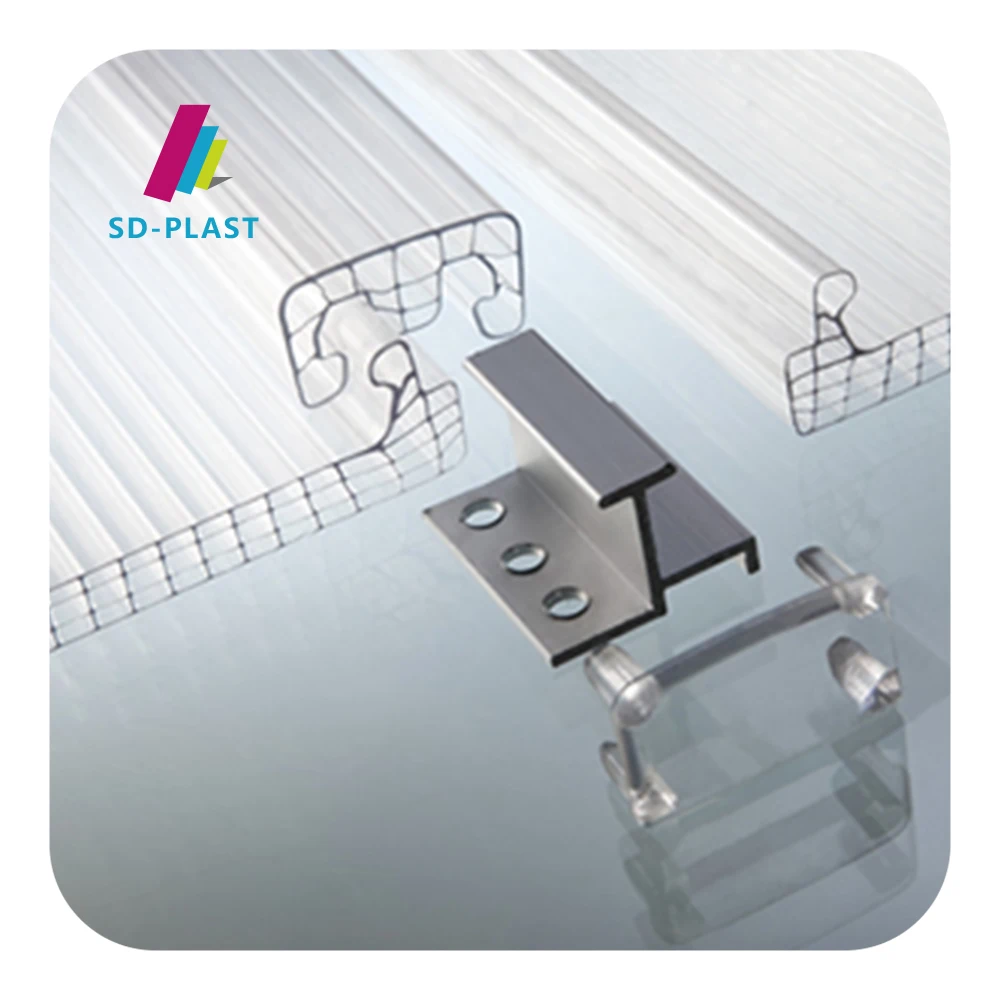 22mm 25mm 27mm 30mm 7-wall R-Structure blue tinted polycarbonate sheets lexan bayer roof U lock polycarbonate sheet for greenhou