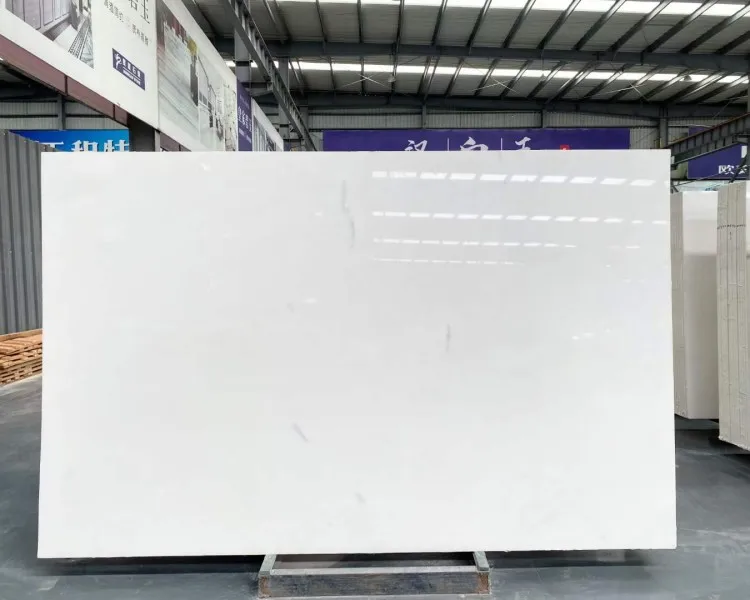 Wholesales Polished Natural White Marble Chinese Calacatta White Marble Slab For Wall Decor