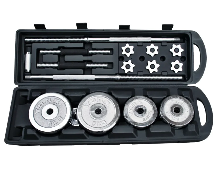 Factory price dumbbell kit Fitness training vinyl dumbbell 50kg weight adjustable dumbbell set