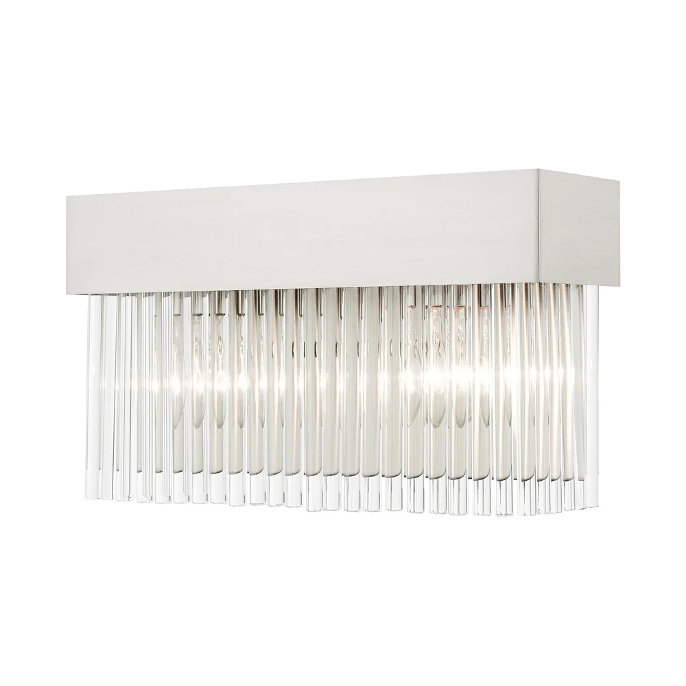 Modern 2 Light Indoor Wall Lamp Dark Bronze American Style Vanity Wall Sconce Glass Bathroom Wall Light