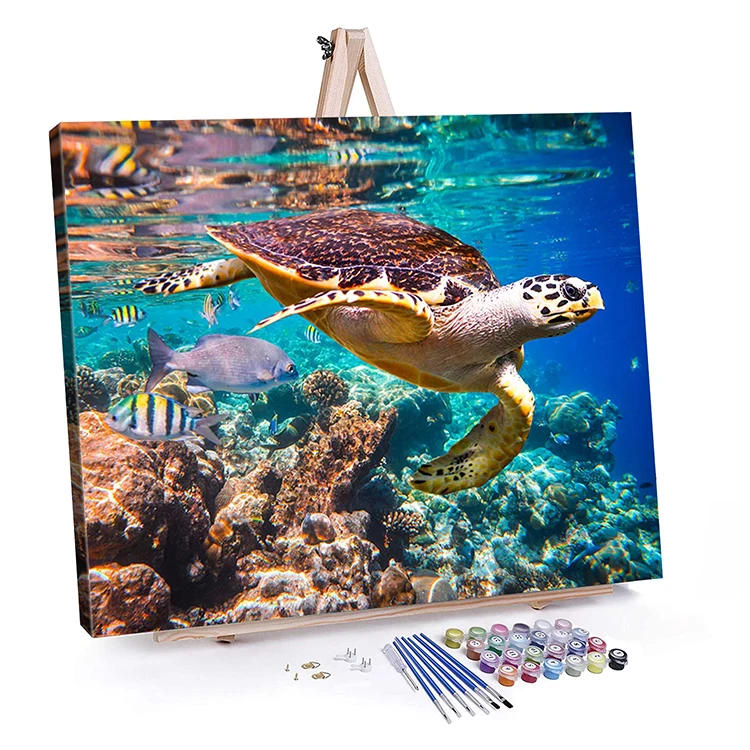 Free Sample Paint by Number Kits DIY Oil Painting by numbers for Adults and Kids