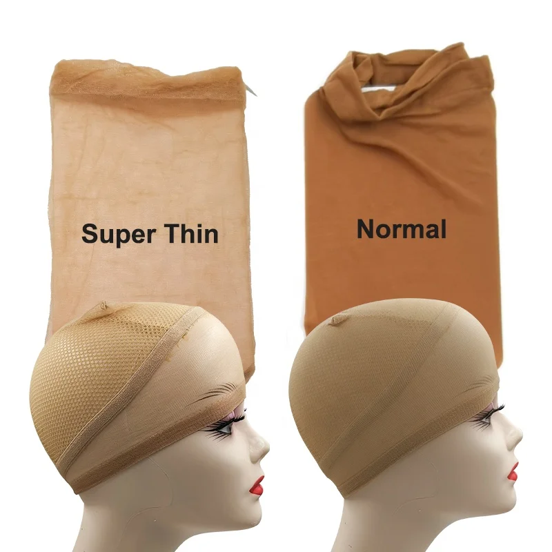 Wholesale 2pcs in 1 bag Free Size Strong Elastic Ultra Thin Transparent Cap Invisible Sheer HD Lace Wig Caps