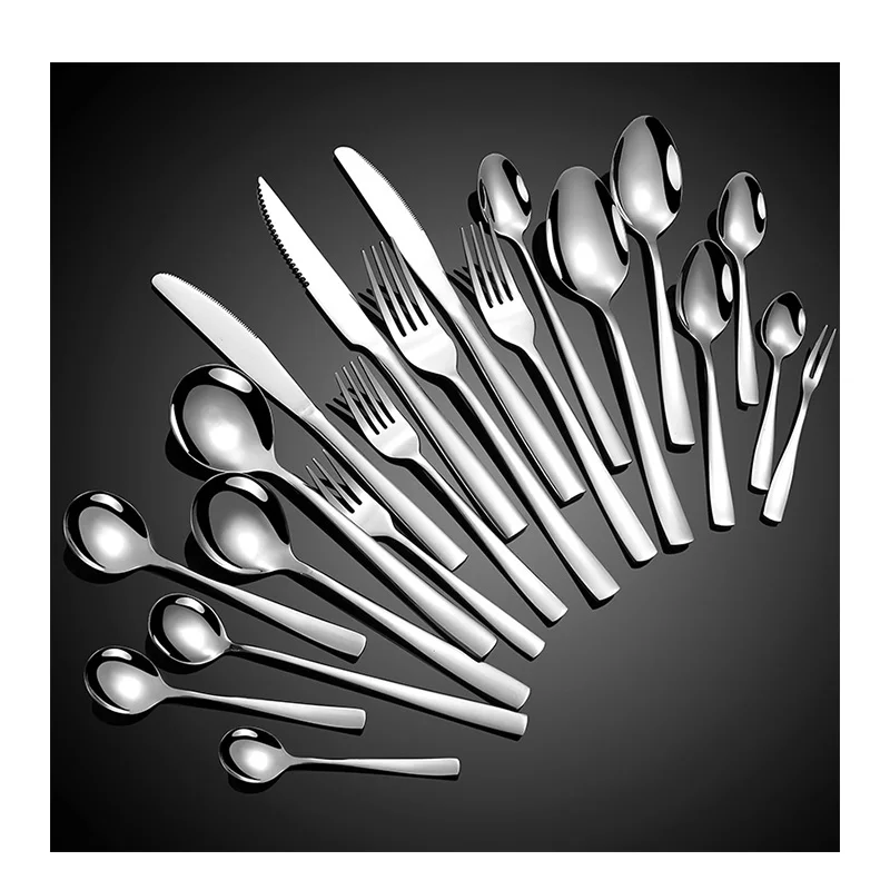 Silverware 304 Flatware Family Kitchen Dining Room Cutlery Flatware sets Includes Knife/Fork/Spoon Dishwasher Safe
