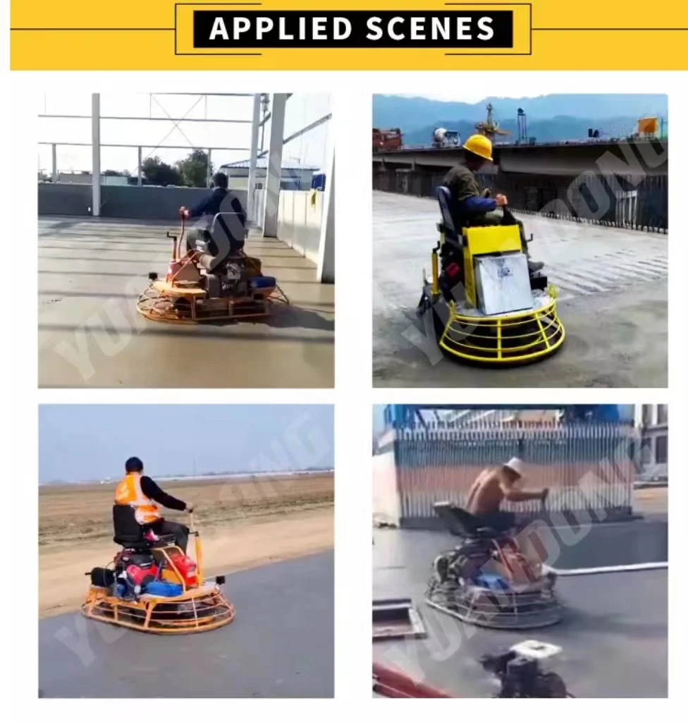 Gasoline Engine Trowel For Enhanced Finishing Good Performance Concrete Ride on Power Trowel