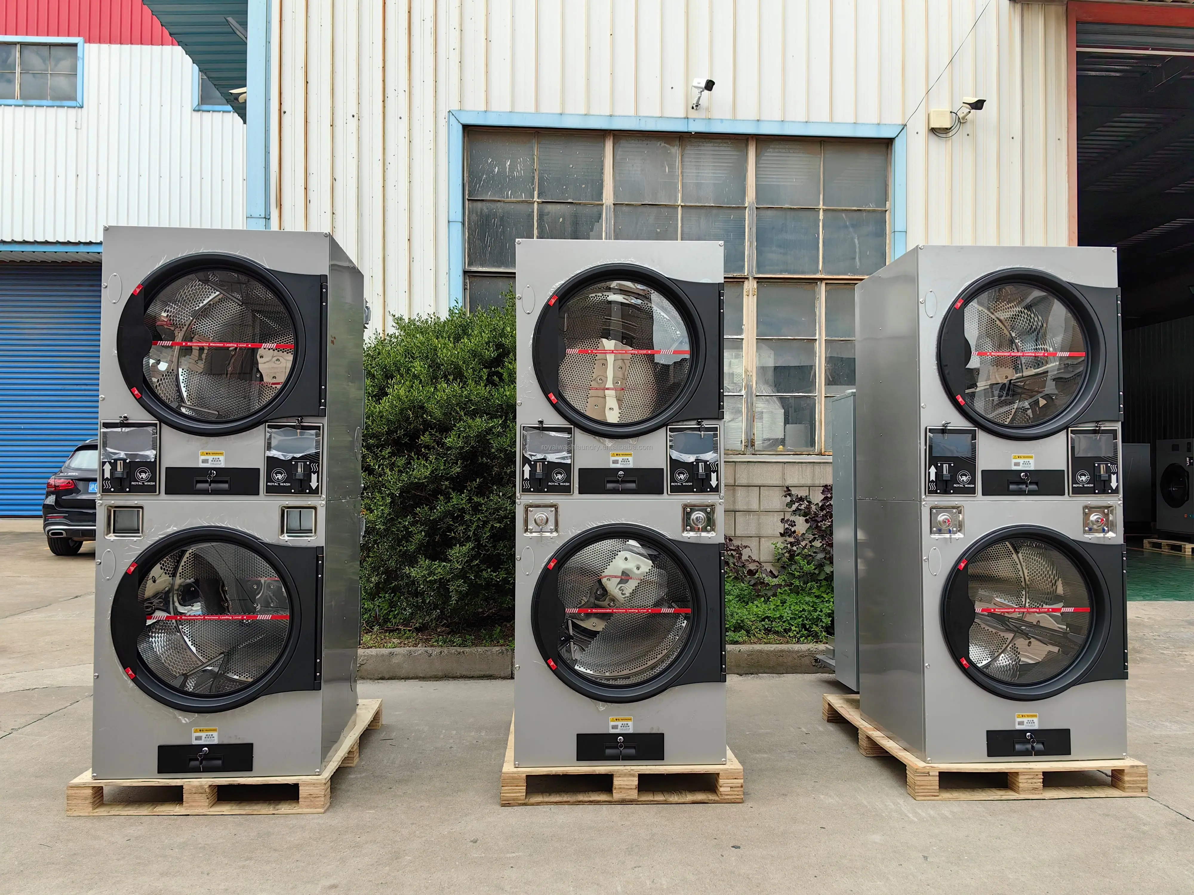 ROYAL WASH 16KG/22KG Commercial Laundry Equipment Hotel/Hospital/School Coin Operated Stack Tumble Dryer