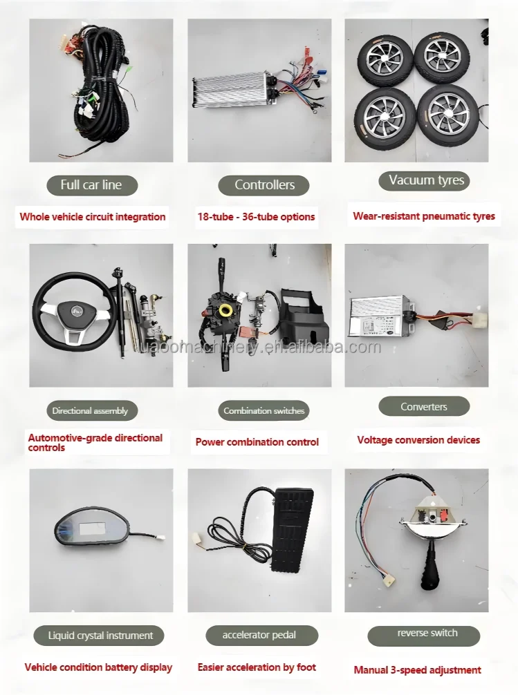 High quality three-wheel electric vehicle accessories and parts including 800w/1000w/1500W motor