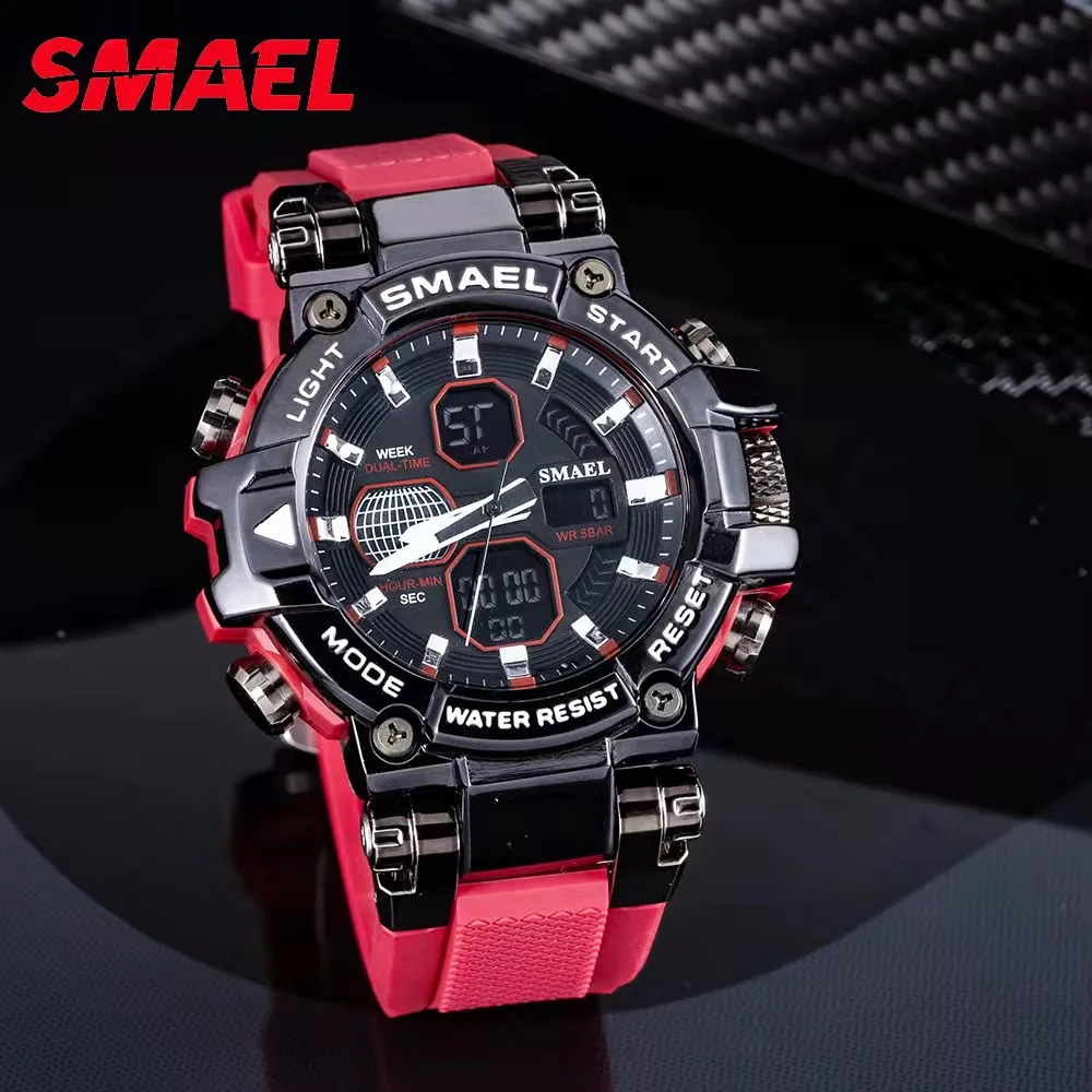 smael 8027 electronic watch great waterproof gift for young people multifunctional and casual watch