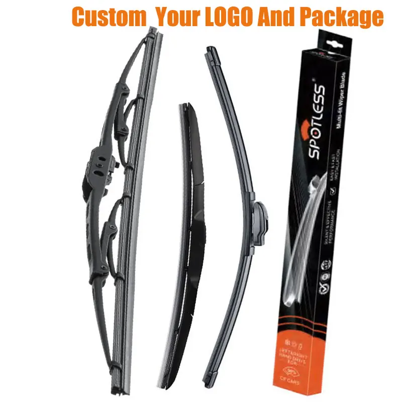 Spotless multi clips banana auto wipers flat wiper blade 18 adapters multifit car windshield wiper