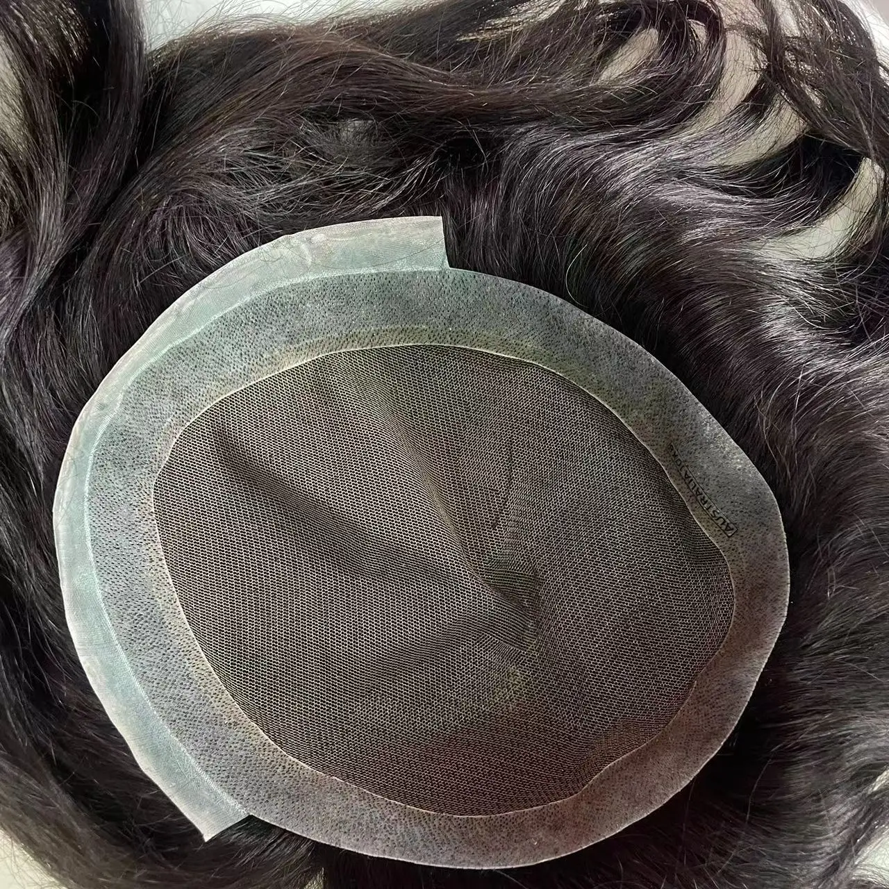 Amara hot sale 8x10 long toupee 14inch lace and pu wigs human hair lace front for men super fine welded mono toupee in stock