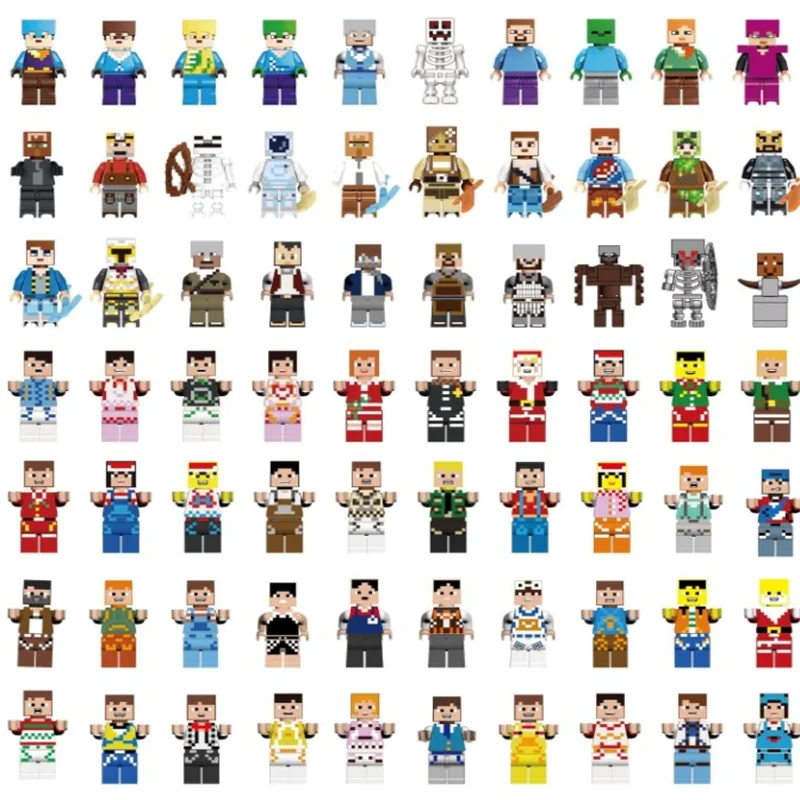 Mini Figure Action Building Block Toys Girls Boys Characters Kids Playing House Toys Children Christmas Gifts