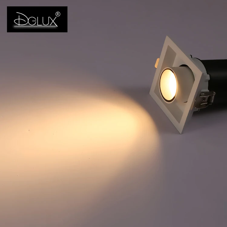 DGLUX Wholesale Price CE RoHS Aluminum COB Single Double Three head 7w Recessed Ceiling Spot LED