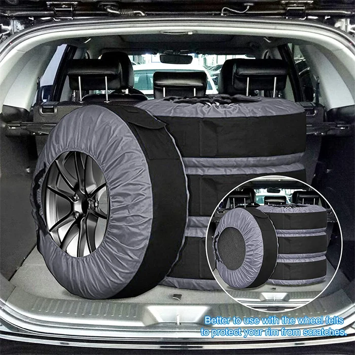  Лидер продаж черные круглые чехлы для автомобильных шин из ткани Оксфорд устойчивые к ультрафиолетовому