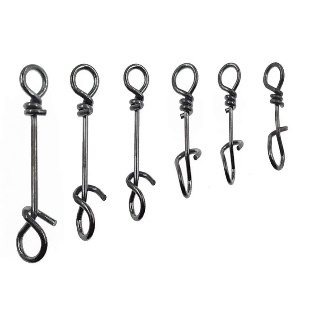 Quick Connection Clip Stainless Steel Fishing Swivels Nice Snaps Fast change Swivel Rolling Snap Fastach Clip (B06)