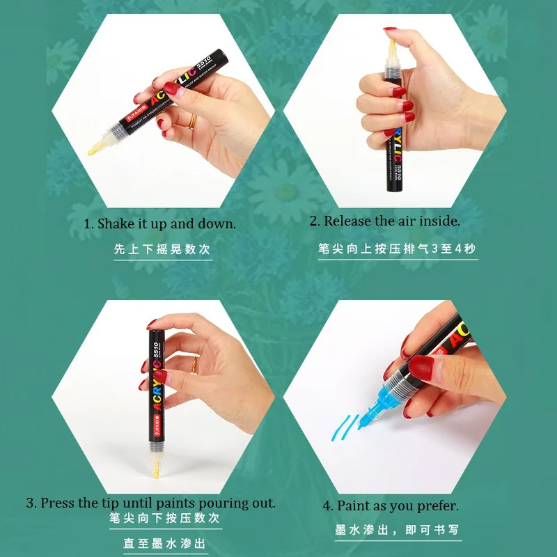 36 цветов набор акриловых красок маркер для белой доски арт канцелярских принадлежностей акриловый маркер для белой доски Набор для рисования