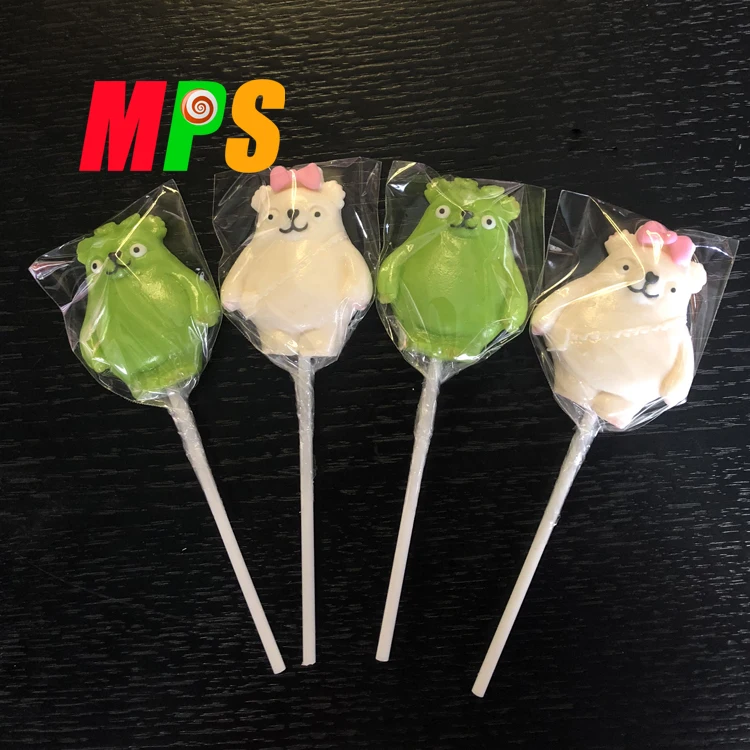 Wholesale OEM halal cartoon shaped hard candy fruity lollipop sweets