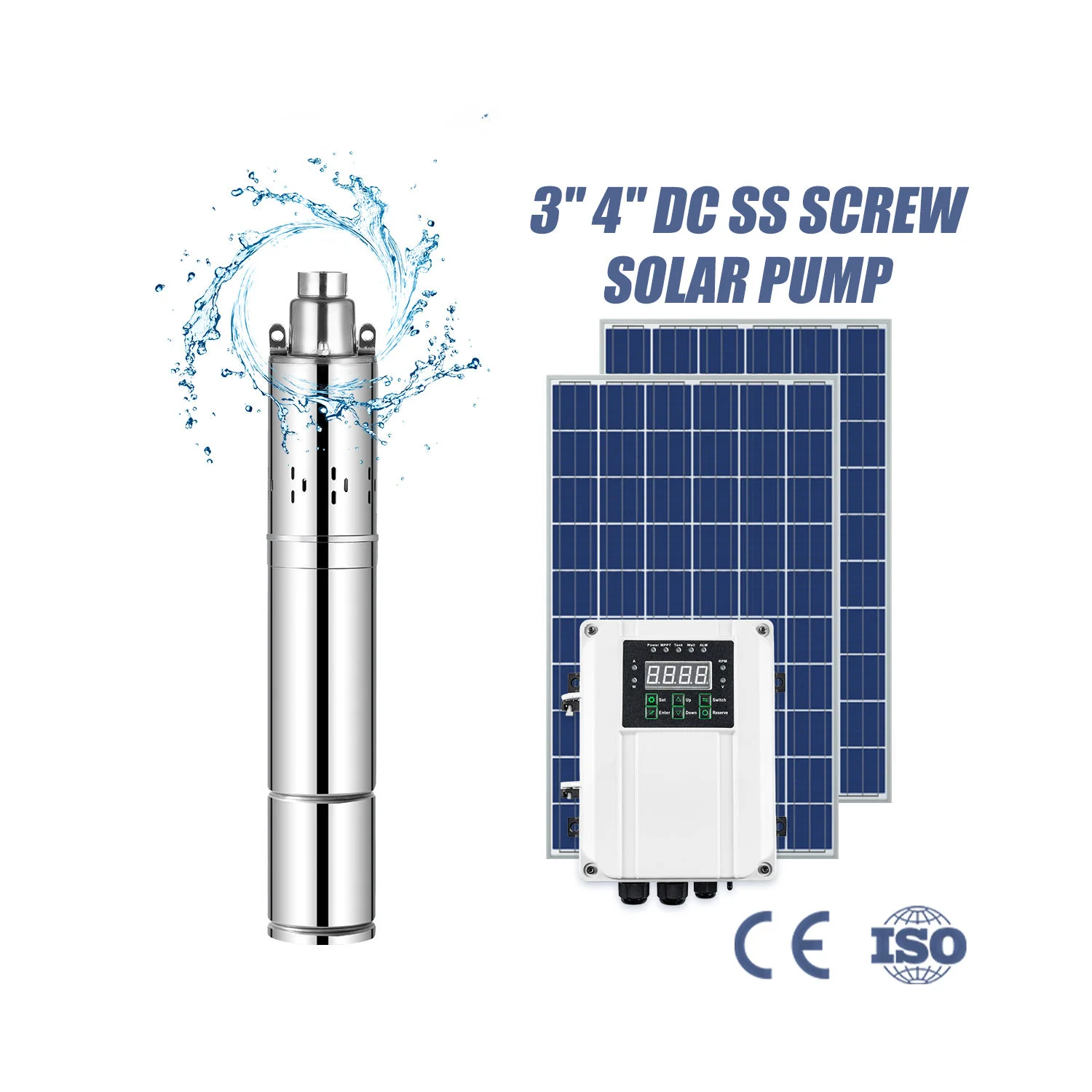 3Inch 0.5hp 48V 400W Brushless DC Motor AC/DC Hybrid Solar Deep Well Pump