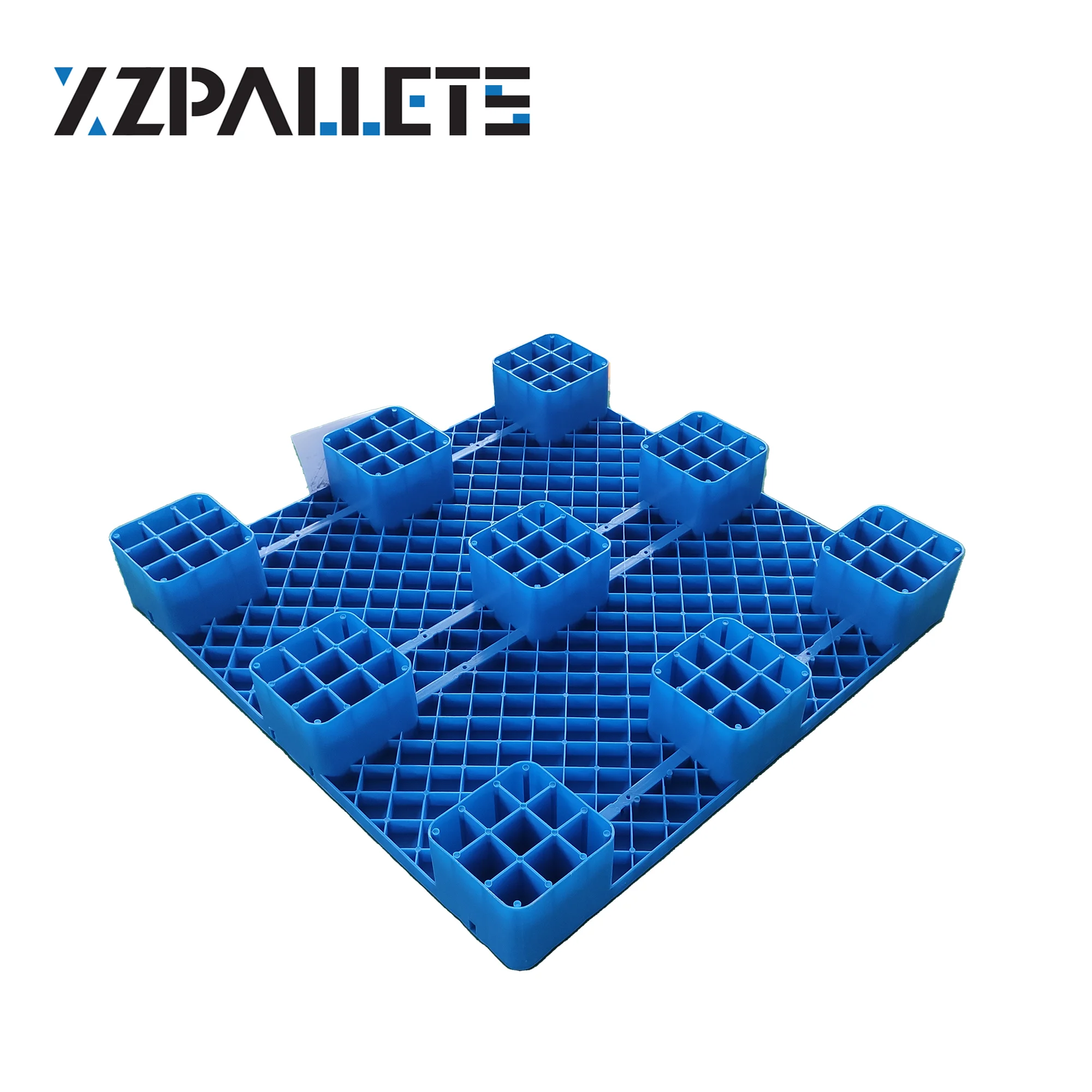 XZPALLETS Cheap 40x40 Plastic Pallet 1000 X 1000 Steel Reifnfored Industrial Warehouse Floor Pallet Supplier